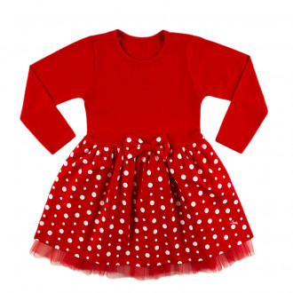 Детска рокля " Дейзи" в червено (3 - 8 год.) 1