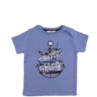 Тениска за момчета в синьо (6 мес. - 3 год.)