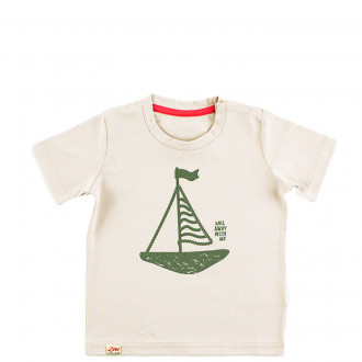 Тениска за момчета в светлосиво