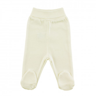 Бебешки ританки от памучен рипс в екрю