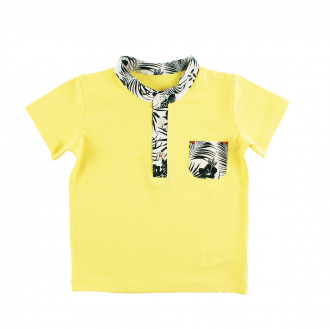 Бебешка тениска в жълто за момчета 1