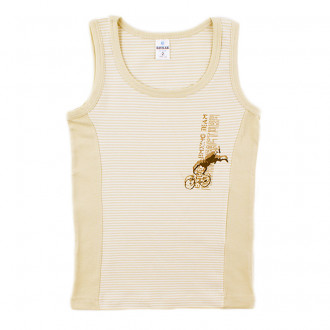 Потник за момчета в цвят екрю "Колоездач" (0 - 14 год.)