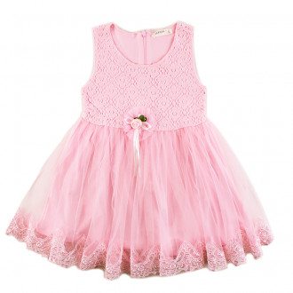 Детска лятнa рокля "Есмералда" в розово (3 - 8 год.) 1