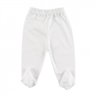 Бебешки ританки в бяло от памучен сингъл ( 0 - 24 мес.)