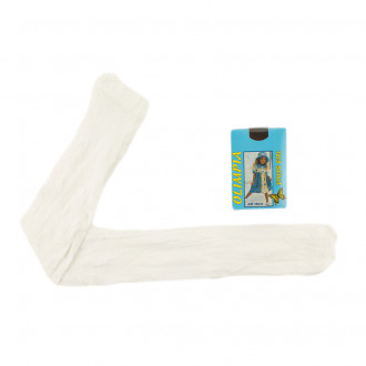 Фин фигурален чорапогащник в бяло (1 - 13 год.) 1