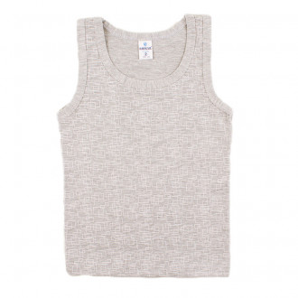 Потник за момчета в светлосив меланж "Фигури"