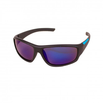 Слънчеви очила с черна рамка и огледални стъкла в синьо UV 400