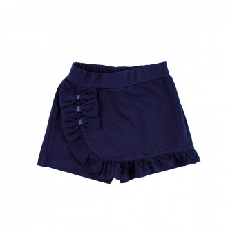Пола-панталон в тъмносиньо с панделки (2 - 10 год.) 1