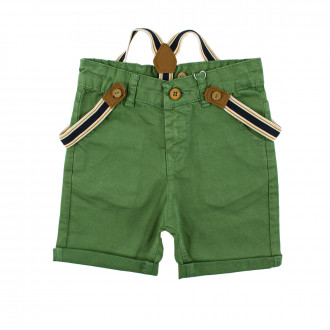 Kъси панталони с тиранти в зелено (2 - 7 год.) 1
