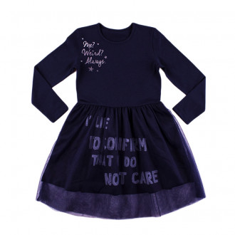 Детска рокля в тъмносиньо "Моника" (8 - 13 год.) 1
