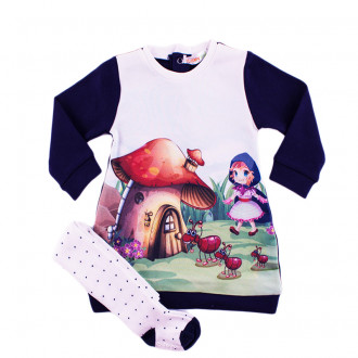 Комплект рокля и чорапогащник "Приказка"