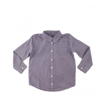 Детска риза за момчета в черно каре (8 - 13 год.)