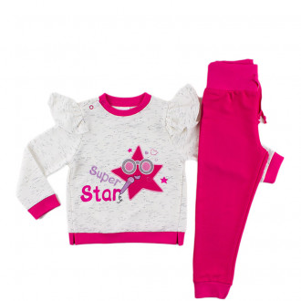 Детски комплект за момичета "Super star" (9 мес. - 4 год.) 1