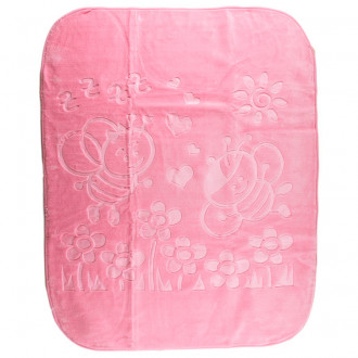 Бебешко зимно одеяло в розов цвят 100/125 см  1
