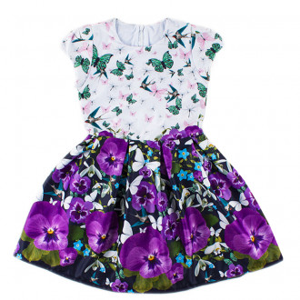 Детска официална рокля "Вълшебни пеперуди" (2 - 9 год.) 1