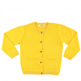 Плетена жилетка в наситеножълто (6 мес. - 3 год.)