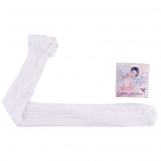 Детски фигурален чорапогащник 30 den в бяло