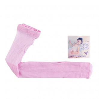 Детски фигурален чорапогащник 30 den в розово 1