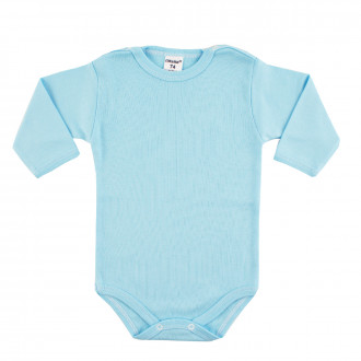 Боди от памучен рипс в светлосиньо