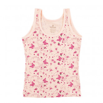 Детски потник в цвят пудра "Пеперудки" (0 - 14 год.)