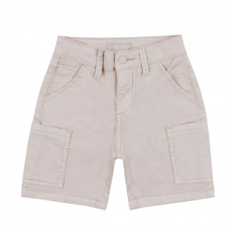 Къси панталони със странични джобове в светлобежово