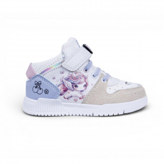 Олекотени детски кецове в бяло и бяло и бежово