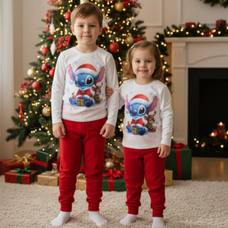 Коледен комплект "Gifts" в екрю и червено