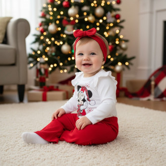 Бебешки  коледен комплект с лента за глава