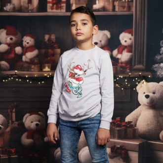 Коледна блуза "Christmas vibes" в сиво 1