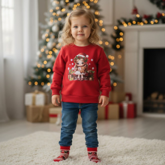 Коледна ватирана блуза "Holiday moments" 1