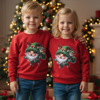 Коледна ватирана блуза "Christmas friends" 1