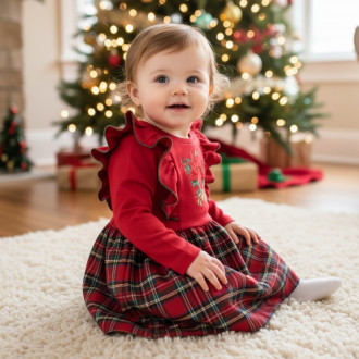 Детска коледна рокля "Коледна звезда" 1