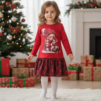 Коледна плътна рокля "Love" 1