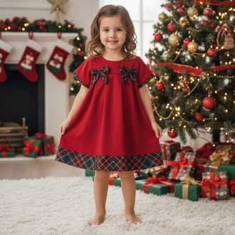 Коледна ватирана рокля "Angel"