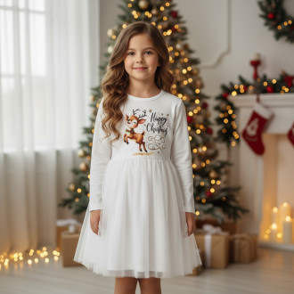 Ватирана коледна рокля '' Happy christmas''