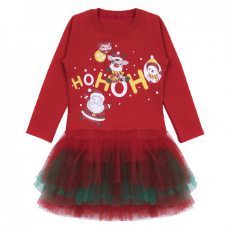 Коледна ватирана рокля "Ho ho ho" 1