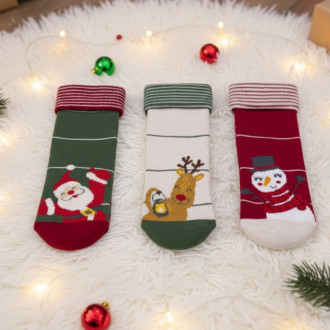 Комплект от 3 броя коледни термочорапи "Ho ho ho"