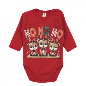 Коледно памучно боди "Ho ho ho" 1