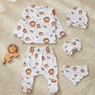 Бебешки комплект от 5 части ''Лъвче''