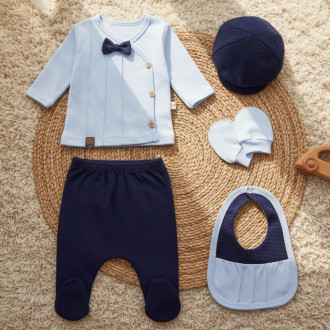 Бебешки комплект от 5 части в тъмносиньо