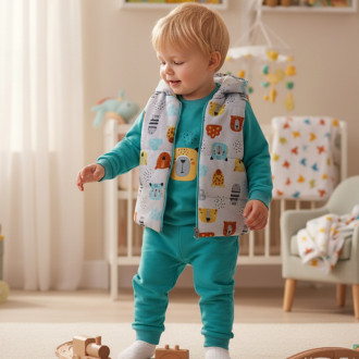 Детски плътен комплект  от 3 части "Animals"