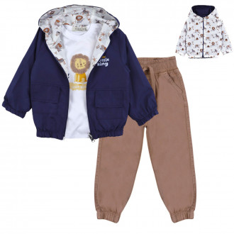 Комплект от 3 части с двулицево яке "Lion"