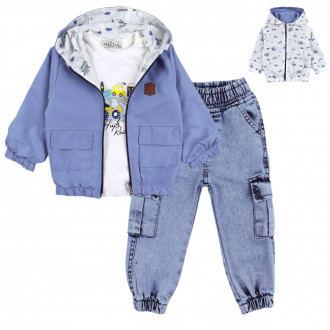 Комплект от 3 части с двулицево яке "Travel"