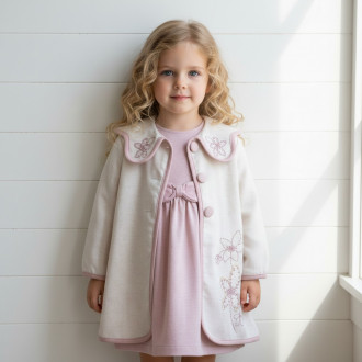 Детска рокля и палтенце с бродерия