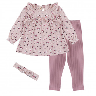 Детски рипсов комплект с туника и лента