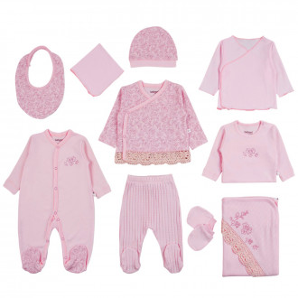 Комплект за изписване от 10 части с цветчета