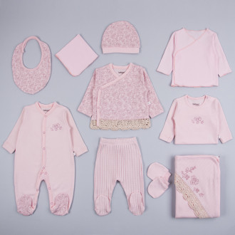 Комплект за изписване от 10 части с цветчета