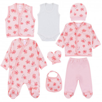 Комплект за новородено момиченце от 8 части