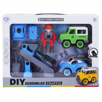 Комплект за сглобяване с коли и товарен асансьор 36 x 26 см