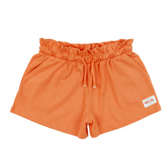 Детски къси панталони от памучно трико в оранжево